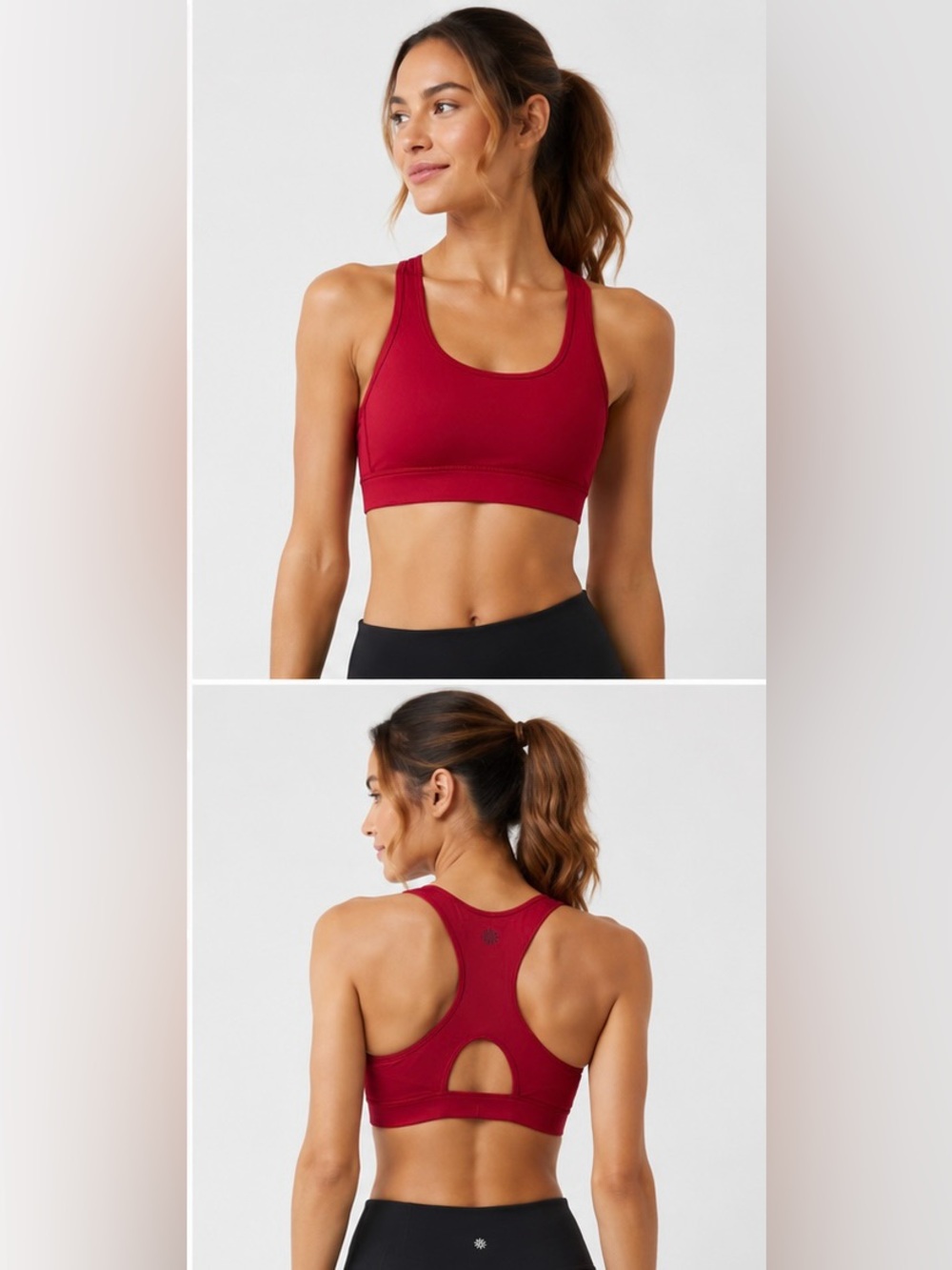🚨 Athleta Burgundy Racerback Sports Bra